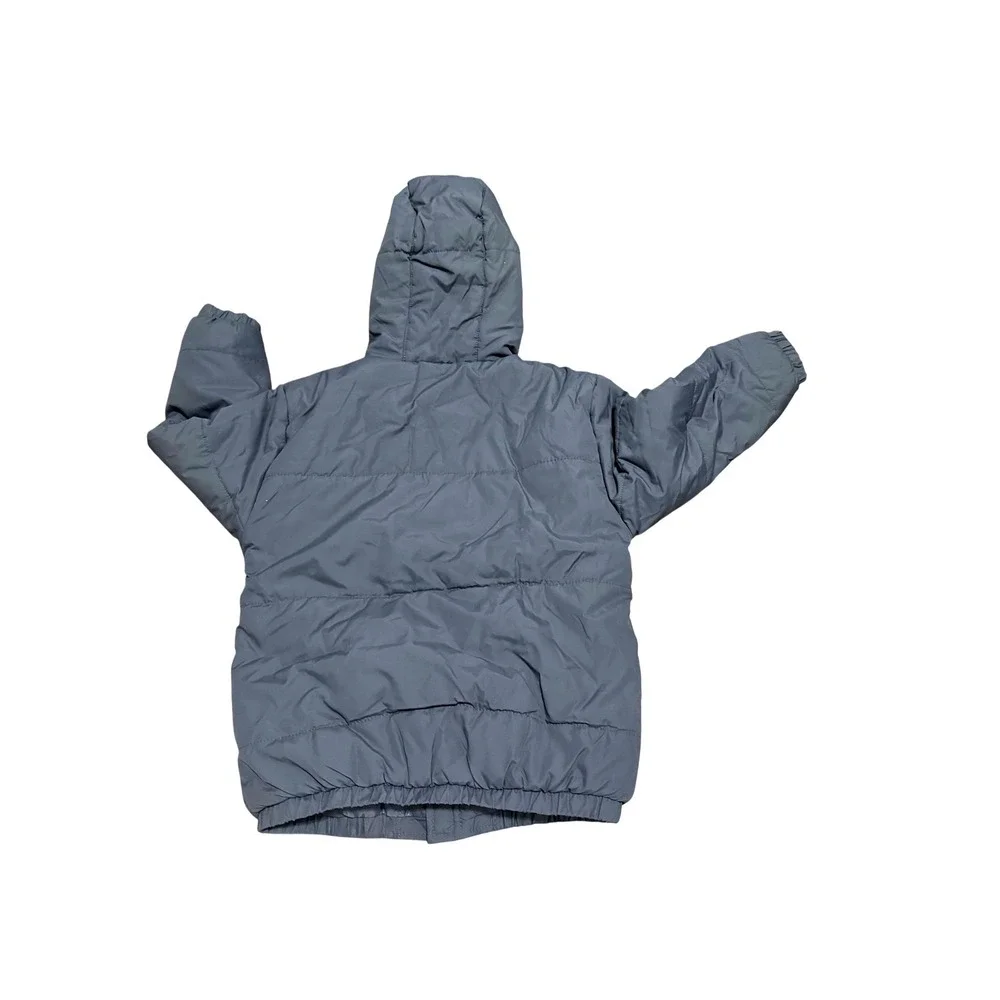 Arctic Hero Kids Gray Puffer Jacket Hooded Full Zip Quilted Coat Size 8-10